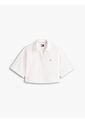 Camisa Blanca Amplia De Manga Corta Y Tapeta Abierta Tommy Jeans de Tommy Hilfiger