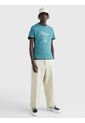 Camiseta Con Logo De Corte Slim Hombre Verde Tommy Hilfiger de Tommy Hilfiger