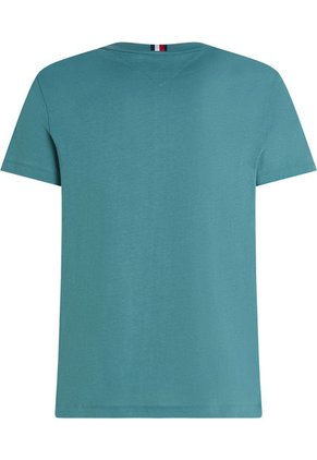Camiseta Con Logo De Corte Slim Hombre Verde Tommy Hilfiger