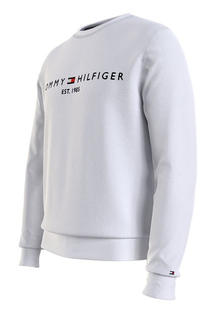 Saco Blanco De Cuello Redondo Con Logo Gráfico Tommy Hilfiger