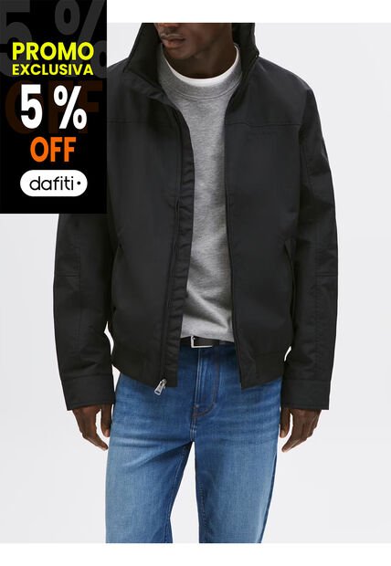 Chaqueta Negra Regatta Con Logo Tommy Hilfiger