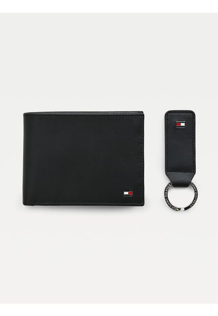 Set De Regalo Llavero Y Billetera Cuero Tommy Hilfiger