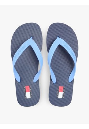 Sandalias Azul Marino Con Inscripción En La Tira Tommy Hilfiger