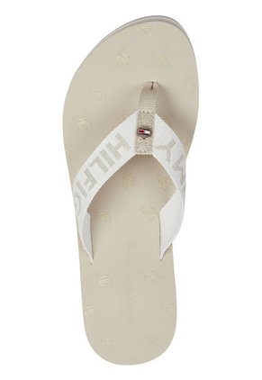 Chancleta Beige Con Cuña De Playa Tommy Hilfiger