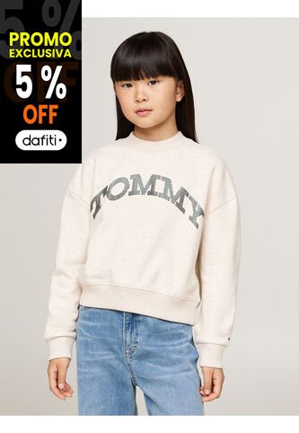 Saco Gris Niña Con Diseño De Puntos En Foil En El Logo Tommy Hilfiger Tommy Hilfiger