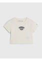 Camiseta Blanca Universitaria De Punto Elástico Para Niña Tommy Hilfiger de Tommy Hilfiger