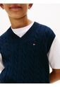 Chaleco Azul De Punto Trenzado Tommy Hilfiger de Tommy Hilfiger