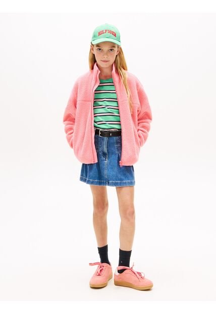 Minifalda Azul Denim Plisada Tommy Hilfiger