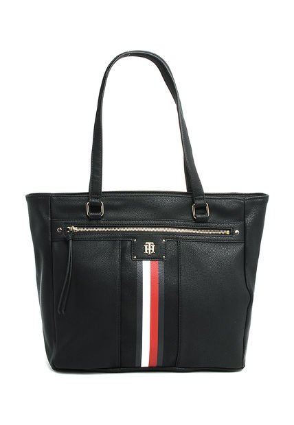Bolso Negro-Blanco-Rojo Tommy Hilfiger