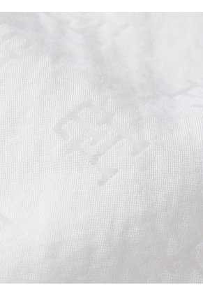 Camisa De Manga Corta Con Monograma Devore Mujer Blanco Tommy Hilfiger