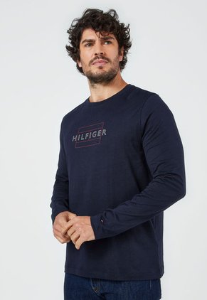 Camiseta Manga Larga Azul-Rojo-Blanco Tommy Hilfiger
