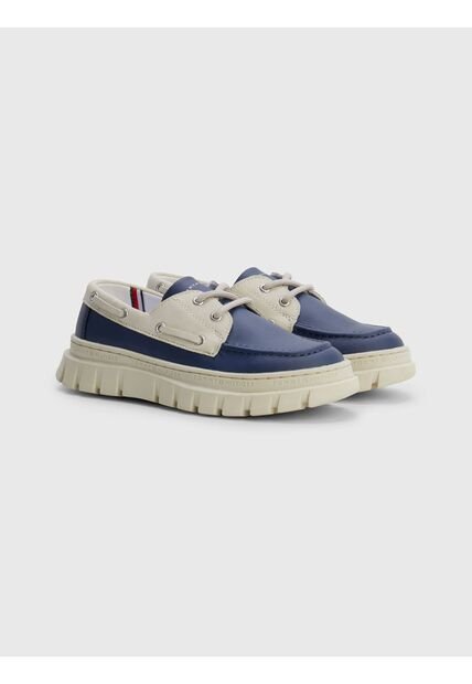 Mocasines Th De Cuero Para Niño Tommy Hilfiger
