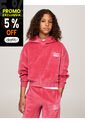Buzo Rosa Niña Con Capota Y Logo Script Tommy Hilfiger de Tommy Hilfiger
