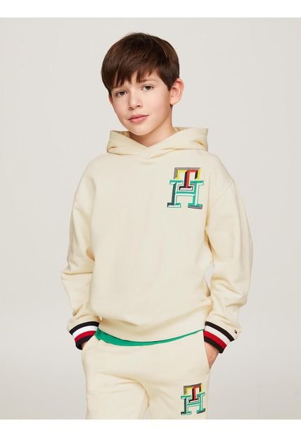 Buzo Beige Con Puños Distintivos Para Niño Tommy Hilfiger