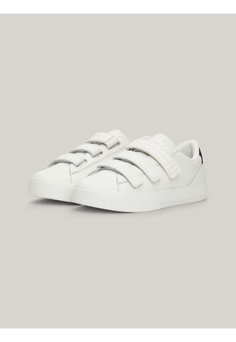 Tenis Blanco De Cuero Con Cierre De Velcro Tommy Hilfiger Tommy Hilfiger