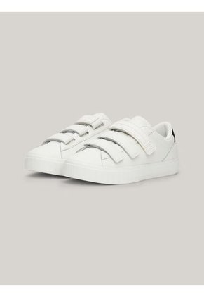 Tenis Blanco De Cuero Con Cierre De Velcro Tommy Hilfiger