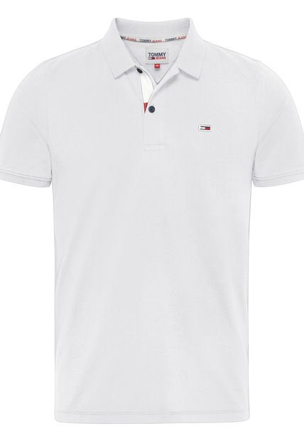 Polo Blanco De Corte Slim Tommy Jeans