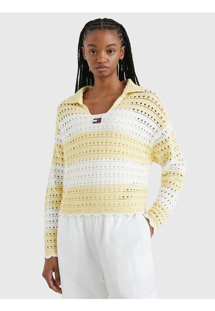 Saco De Croché De Rayas Para Mujer Tommy Jeans
