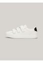 Tenis Blanco De Cuero Con Cierre De Velcro Tommy Hilfiger de Tommy Hilfiger