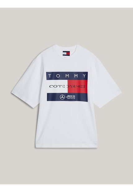 Camiseta Blanca Con Logo Tommy X Mercedes F1 X CR Tommy Hilfiger