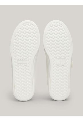 Tenis Blanco De Cuero Con Cierre De Velcro Tommy Hilfiger