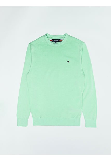 Camiseta Verde Essential Con Logo Tommy Hilfiger