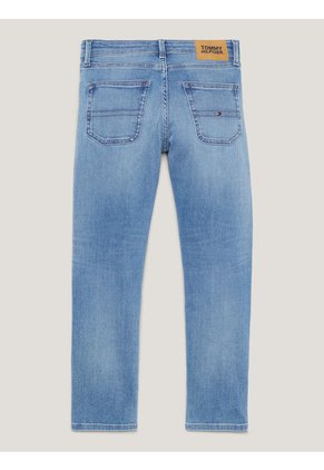 Jeans Azul Modern De Pierna Recta Para Niño Tommy Hilfiger