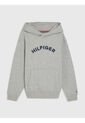 Saco Con Gorro Y Logo Arqueado Niño Gris Tommy Hilfiger de Tommy Hilfiger