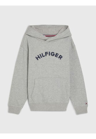 Saco Con Gorro Y Logo Arqueado Niño Gris Tommy Hilfiger Tommy Hilfiger