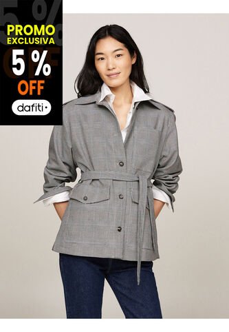 Chaqueta Gris Tipo Americana De Cuadros Tommy Hilfiger Tommy Hilfiger