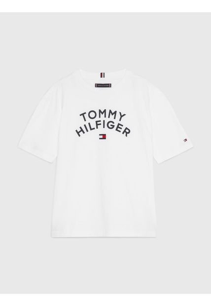 Camiseta Con Corte Clásico Y Logo Gráfico Niño Blanco Tommy Hilfiger