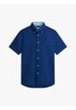 Camisa Azul Lino Solida De Corte Regular Tommy Hilfiger de Tommy Hilfiger
