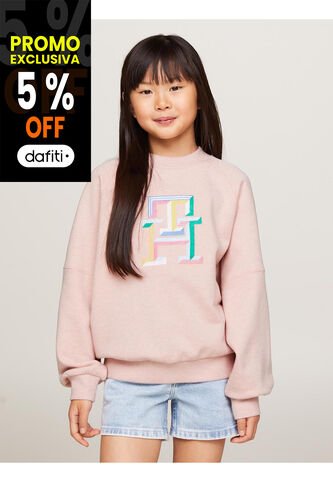 Saco Rosa Monogram De Corte Regular Para Niña Tommy Hilfiger Tommy Hilfiger