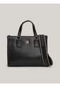 Bolso Negro Tote Pequeño Con Monotipo Hilfiger Tommy Hilfiger de Tommy Hilfiger