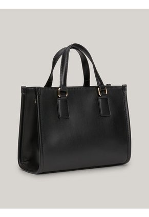 Bolso Negro Tote Pequeño Con Monotipo Hilfiger Tommy Hilfiger