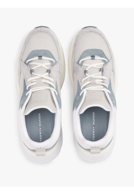 Tenis Gris Modern De Running Con Texturas Tommy Hilfiger