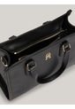 Bolso Negro Tote Pequeño Con Monotipo Hilfiger Tommy Hilfiger de Tommy Hilfiger