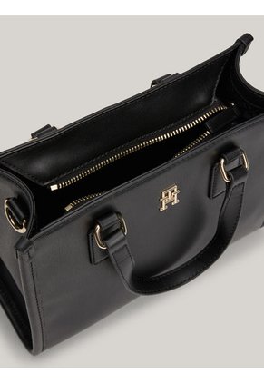 Bolso Negro Tote Pequeño Con Monotipo Hilfiger Tommy Hilfiger