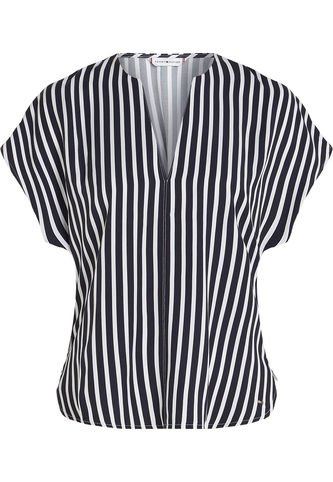 Blusa Fluida Con Rayas Negras Para Mujer Tommy Hilfiger Tommy Hilfiger