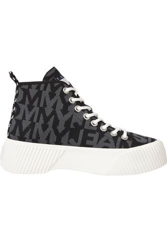 Tenis Altas De Punto Con Logos Mujer Negro Tommy Hilfiger Tommy Hilfiger