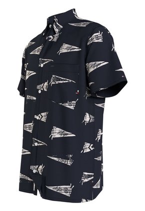 Camisa Náutica De Corte Regular Hombre Azul Tommy Hilfiger