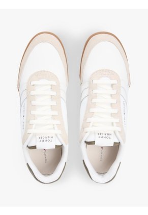 Tenis Beige Con Mezcla De Texturizas Tommy Hilfiger