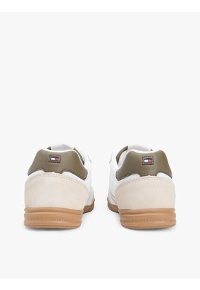 Tenis Beige Con Mezcla De Texturizas Tommy Hilfiger