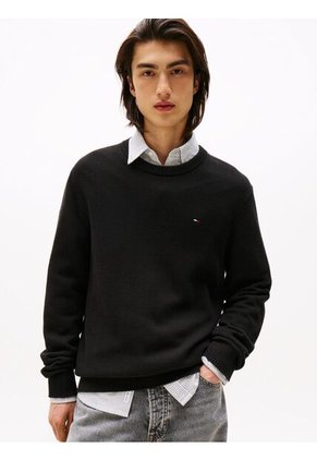 Saco Negro Slim De Cuello Redondo Tommy Jeans