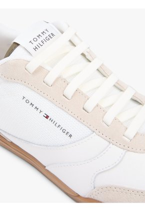 Tenis Beige Con Mezcla De Texturizas Tommy Hilfiger