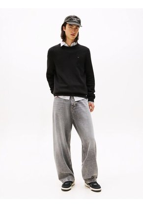 Saco Negro Slim De Cuello Redondo Tommy Jeans