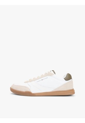 Tenis Beige Con Mezcla De Texturizas Tommy Hilfiger
