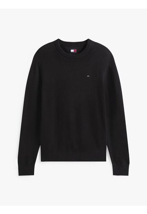 Saco Negro Slim De Cuello Redondo Tommy Jeans