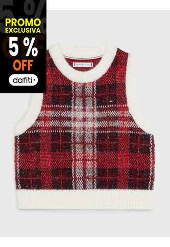 Chaleco De Niña Cuadros Escoceses Tommy Hilfiger Tommy Hilfiger