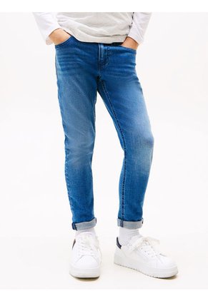 Jeans Azul Scanton De Corte Slim Para Niño Tommy Hilfiger